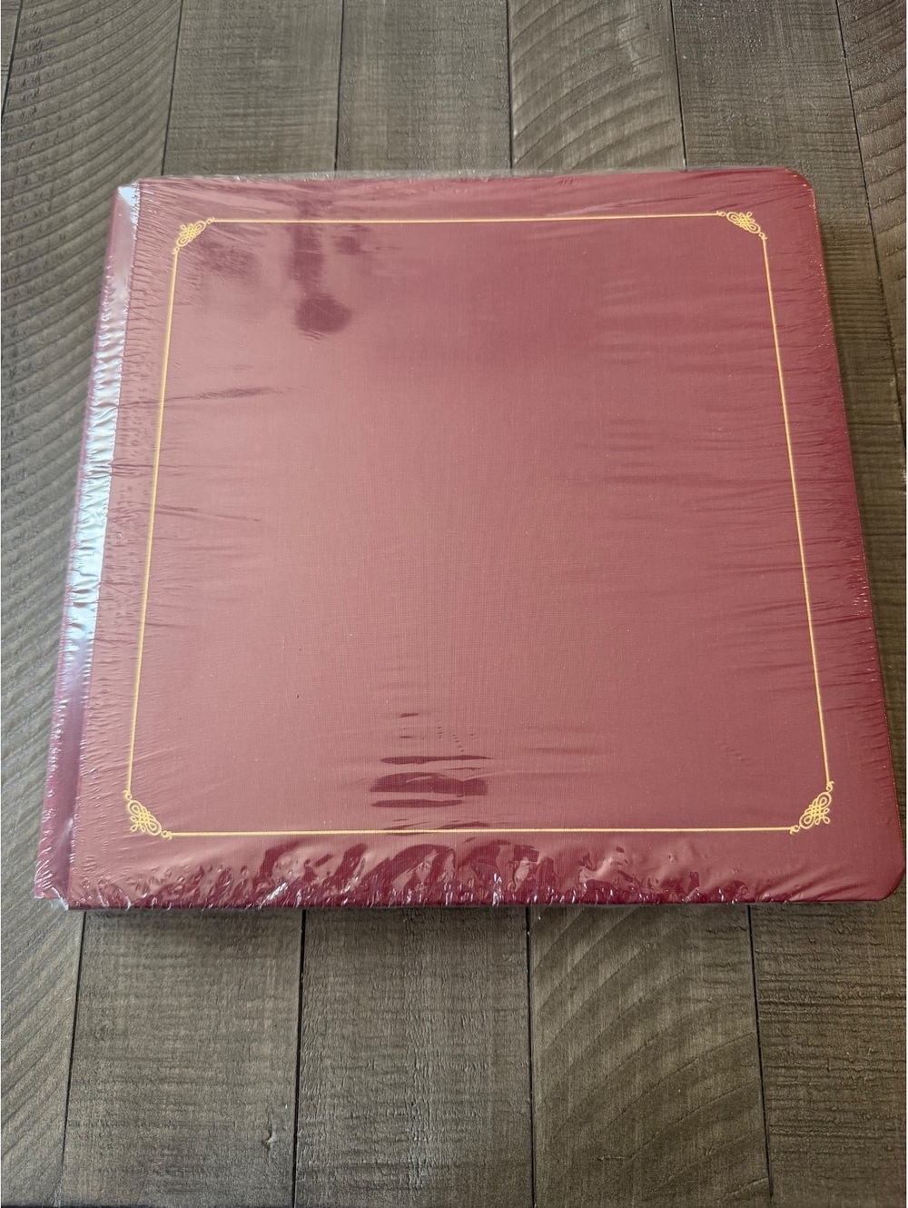 Creative Memories 12x12 scrapbook album red with gold trim